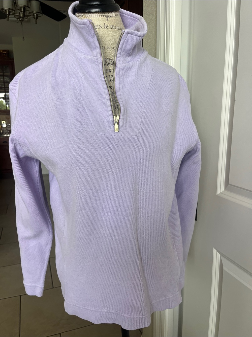 Tommy Bahama lavender 1/4 zip pullover sweatshirt. Size medium